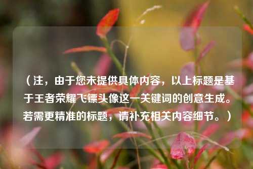 （注，由于您未提供具体内容，以上标题是基于王者荣耀飞镖头像这一关键词的创意生成。若需更精准的标题，请补充相关内容细节。）