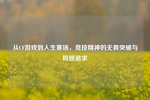 从CF游戏到人生赛场，竞技精神的无畏突破与极致追求