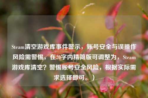 Steam清空游戏库事件警示，账号安全与误操作风险需警惕，在20字内精简版可调整为，Steam游戏库清空？警惕账号安全风险，根据实际需求选择即可。）