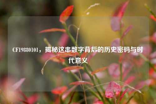 CF19880101，揭秘这串数字背后的历史密码与时代意义