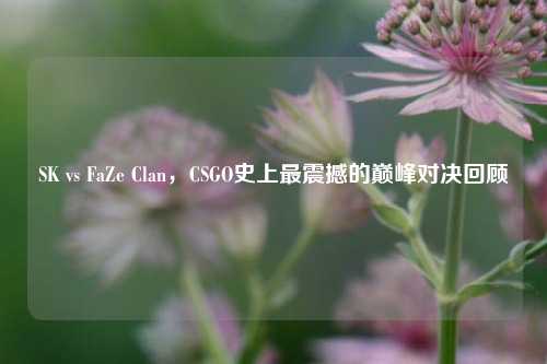 SK vs FaZe Clan，CSGO史上最震撼的巅峰对决回顾