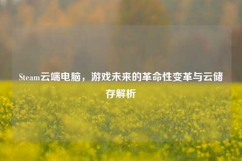 Steam云端电脑，游戏未来的革命性变革与云储存解析