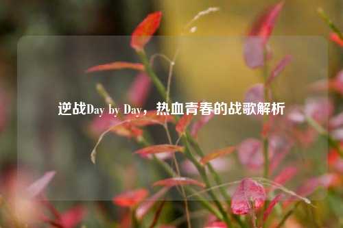 逆战Day by Day，热血青春的战歌解析