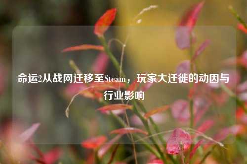 命运2从战网迁移至Steam，玩家大迁徙的动因与行业影响