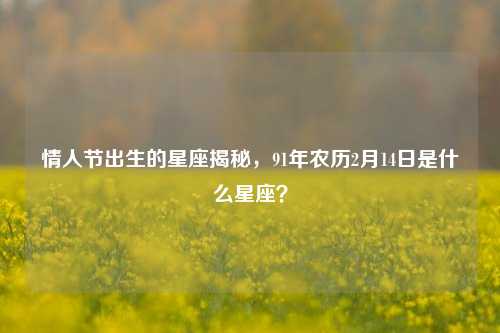 情人节出生的星座揭秘，91年农历2月14日是什么星座？