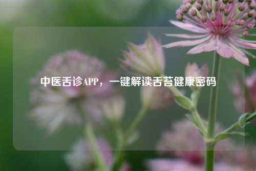 中医舌诊APP，一键解读舌苔健康密码
