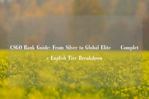CSGO Rank Guide: From Silver to Global Elite – Complete English Tier Breakdown